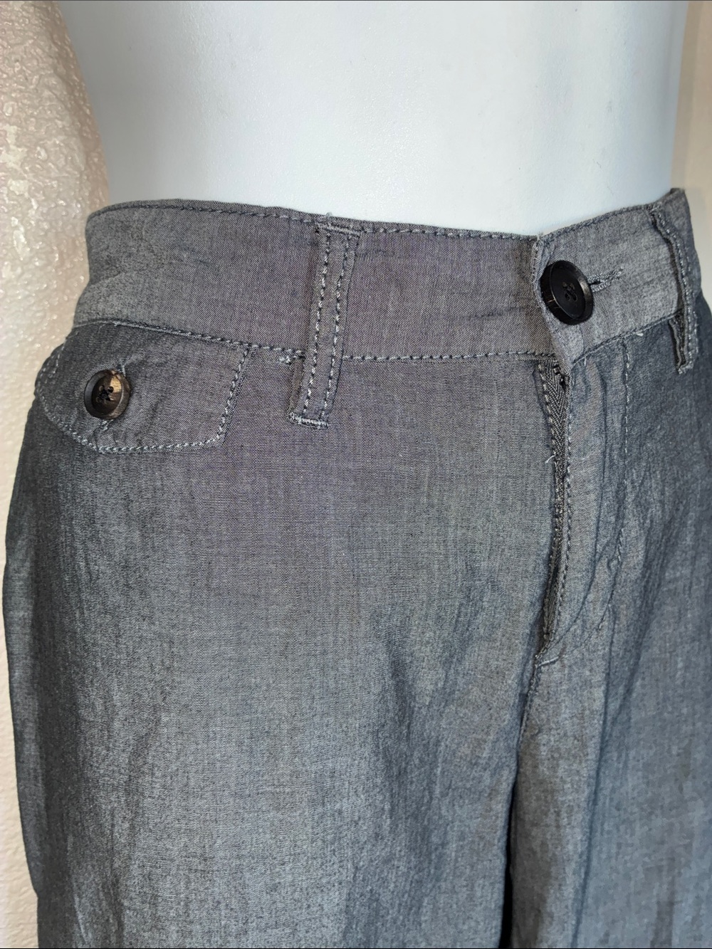Joe's Jeans cotton pants, women 30, Gray, straight leg, pockets, cropped EUC - Picture 5 of 13